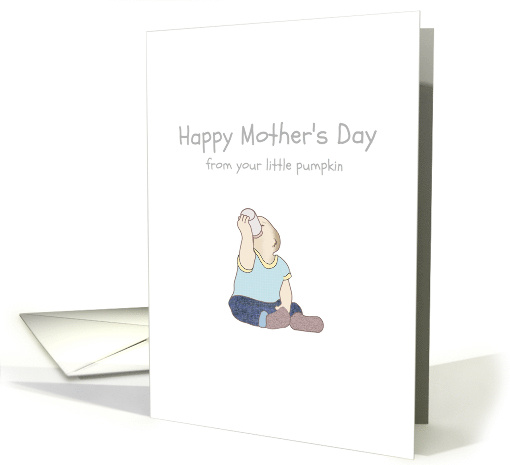 Happy Mother's Day From Baby Feeding From Bottle card (1364364)
