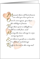 Mother’s Day Poem for Mom Poem Lines Spell Out MOTHER card