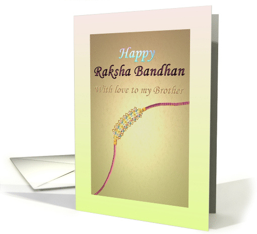 Raksha Bandhan For Brother with Love Illustration of Rakhi card