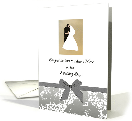 Wedding Congratulations for Niece Bride and Groom Holding... (1367124)