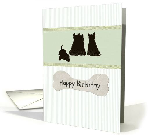Birthday Puppies And A Juicy Bone card (1367286)