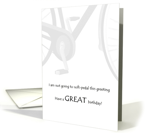Biking Birthday Partial Profile Of A Bicycle In Soft Focus card