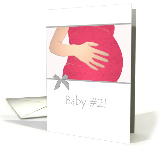We're Expecting 2nd Baby Mom-To-Be's Tummy card (1367688)