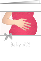 We’re Expecting 2nd Baby Mom-To-Be’s Tummy card