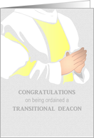 Congratulations On Being Ordained A Transitional Deacon card