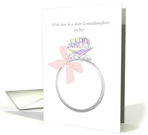 Congratulations Granddaughter's Engagement Lovely Engagement Ring card