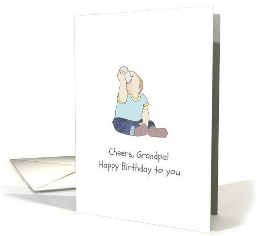 Birthday for Grandpa Baby Feeding From a Bottle card (1369344)