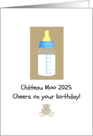 Birthday For Infant Baby Feeding Bottle Chateau Moo 2024 card