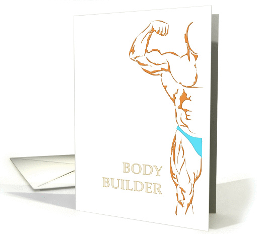 Body builder, blank card (1370402)