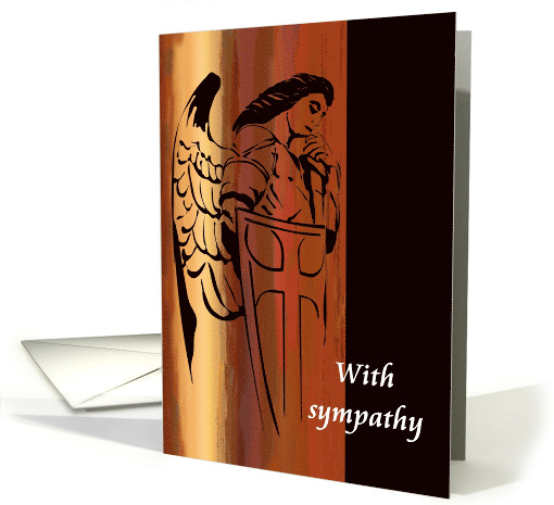 Sympathy Illustration of Archangel Michael Psalm 91:11 card (1373218)
