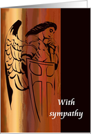 Sympathy Illustration of Archangel Michael Psalm 91:11 card