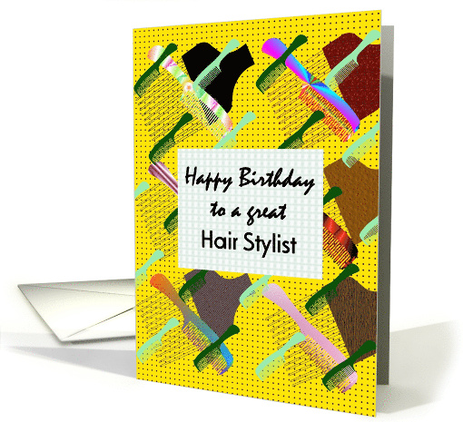 Birthday for Hair Stylist Colorful Combs card (1374824)