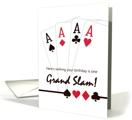 Birthday For Bridge Player Card Suit Aces card (1375744)