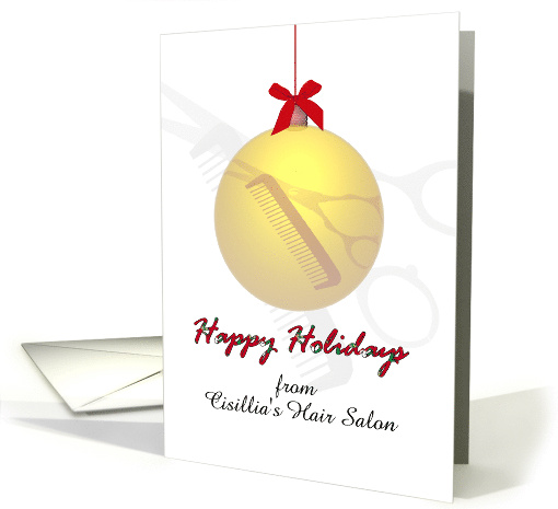 Custom Happy Holidays From Hair Salon to Customers card (1375870)