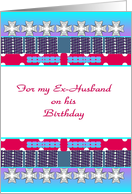 Birthday for Ex-Husband Fancy Borders card