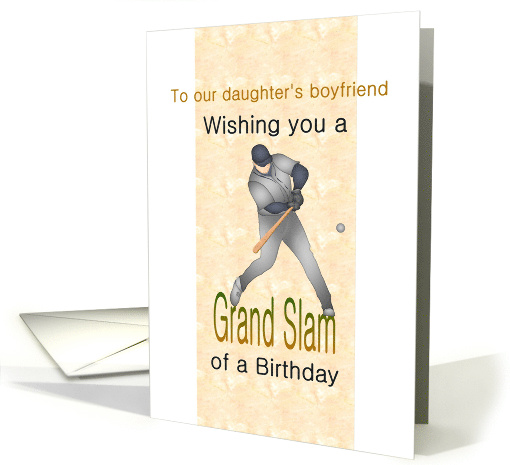 Birthday for Daughter's Boyfriend Baseball Player Batting card