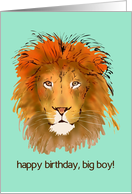 Birthday For Him Lion Big Cat card