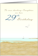 Daughter’s 29th Birthday Outdoors Coastline Sailing Boat On Sea card