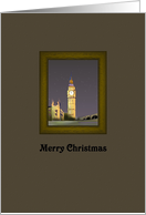 Christmas Greetings From England Sketch Of Big Ben At Night card