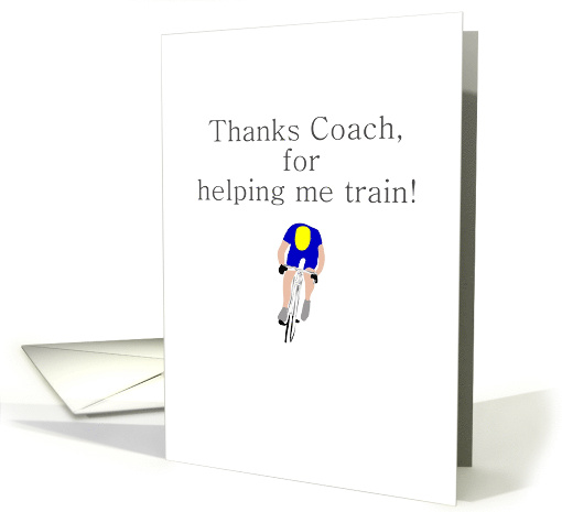 Thank You Cycling Coach Cyclist In Training card (1379834)