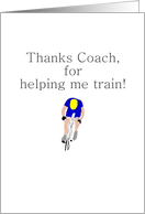 Thank You Cycling Coach Cyclist In Training card