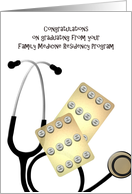 Family Medicine Residency Program Graduation Stethoscope Pills card