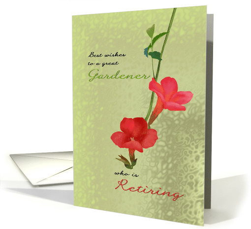 Retirement For Gardener Spray Of Pretty Bignonias card (1381460)