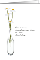 Birthday for Daughter in Law Field Daisies in a Bottle of Water card