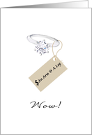Engagement Ring Worth An Arm And A Leg idiom Congratulations card