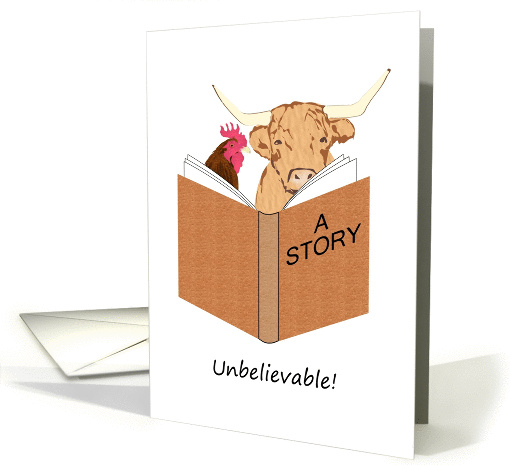 I am sorry I don't believe you, cock and bull story idiom card