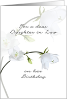 Birthday for Daughter in Law White Campanula Flowers card