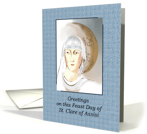 Feast of St. Clare of Assisi St. Clare Italian Saint card (1385946)