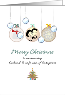 Christmas for Husband And Wife Team of Caregivers Pretty Decorations card