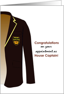 Congratulations To House Captain School Blazer With Captain Badge card