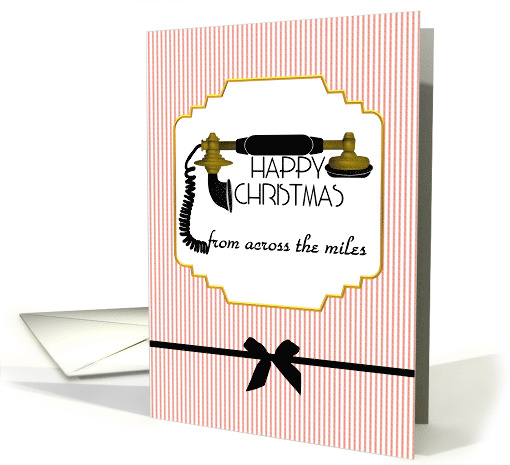 Christmas Greetings From Across The Miles Antique Telephone card