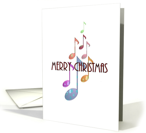 Christmas Filled With Sweet Music Colorful Musical Notes card