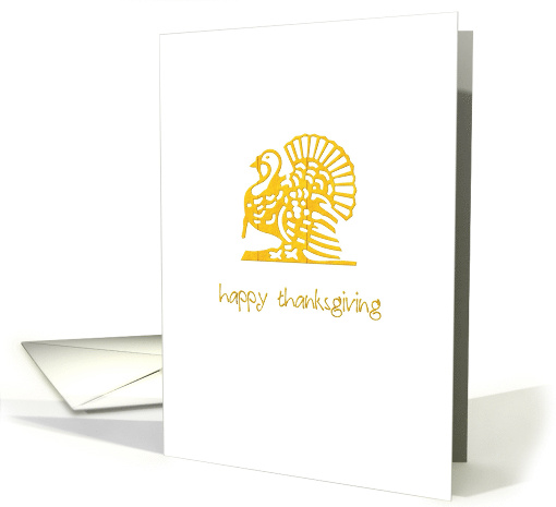 Thanksgiving Wooden Cut-Out of Profile of a Turkey card (1390974)