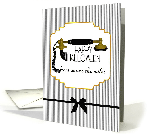 Halloween Greetings From Across The Miles Antique Telephone card