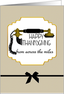 Thanksgiving Wishes From Across The Miles Antique Telephone card