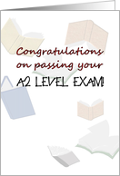 Congratulations On Passing A2 Level Exam Books In The Air card