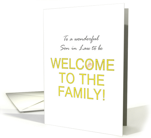 Welcome to the Family for Son in Law To Be Clinking Wine Glasses card
