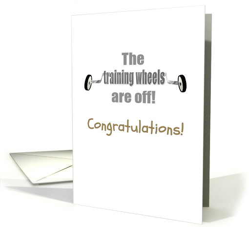 Congratulations Learning To Ride A Bike No More Training Wheels card