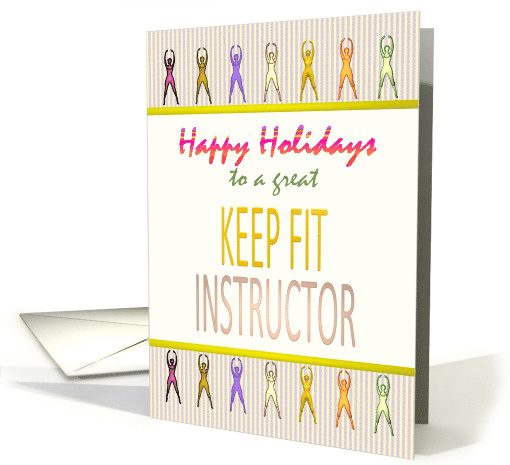 Happy Holidays Keep Fit Instructor Christrmas card (1394894)