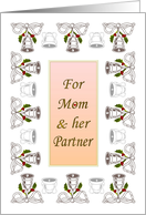 Christmas for Mom and Partner Bells and Holly Berries card