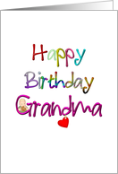 Birthday for Grandma From Baby Grandson Baby Eating Chocolate Cookie card