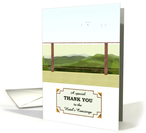 Thank You Hotel Concierge Balcony View Of The Mountains card (1395820)