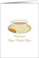 National Sugar Cookie Day July 9 Cup of Tea and Sugar Cookie card