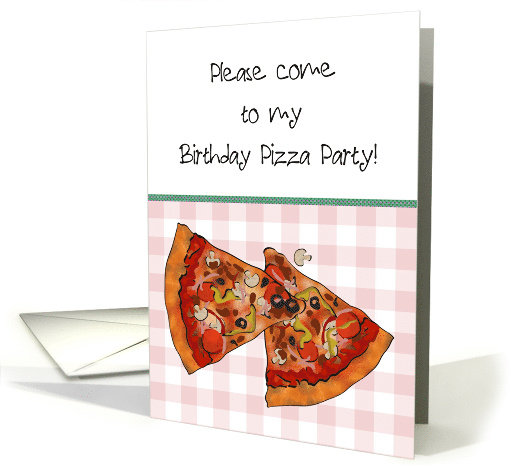 Birthday Pizza Party For Kids Slices Of Yummy Pizza On... (1396958)