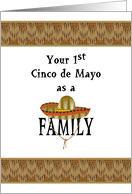 1st Cinco de Mayo as a Family Sombrero on the Word FAMILY card