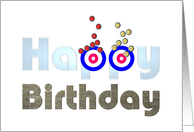 Curling Themed Birthday Curling Stones And Target Areas card